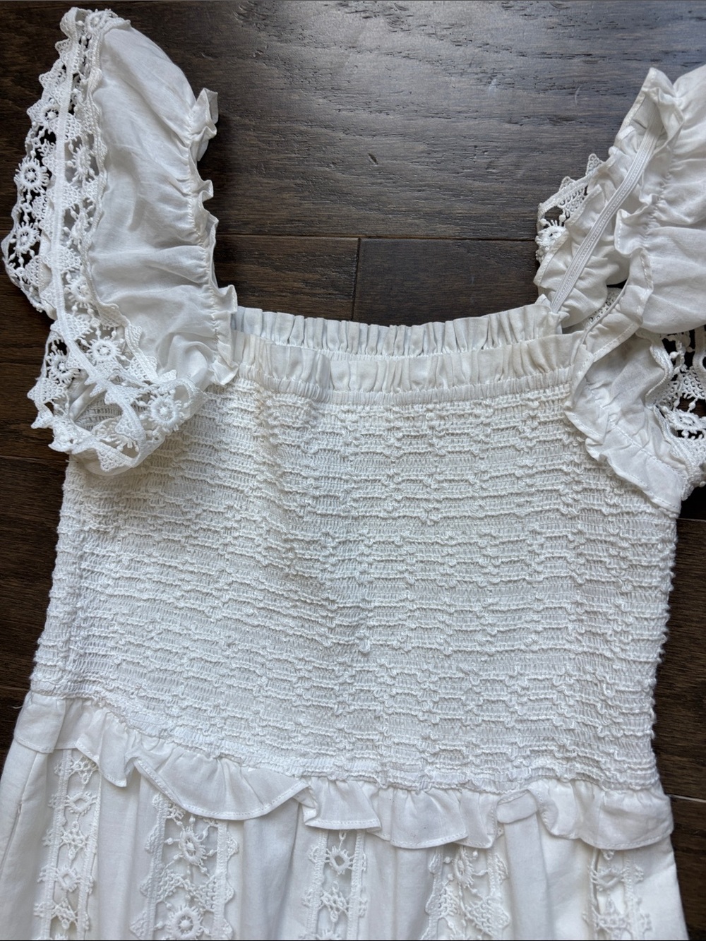 SAYLOR Elin embroider Eyelet Lace Midi Dress - Picture 9 of 14